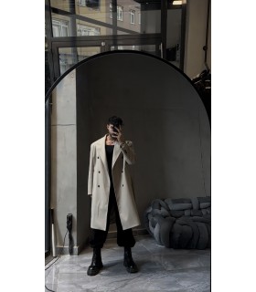 YENİ SEZON OVERSİZE KEMER DETAYLI KAŞE KABAN