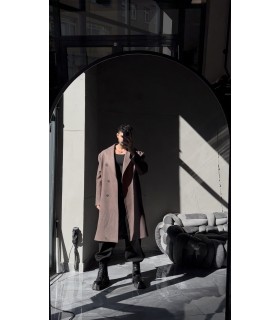 YENİ SEZON OVERSİZE KEMER DETAYLI KAŞE KABAN