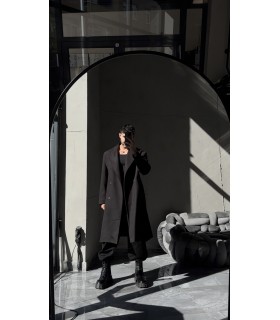 YENİ SEZON OVERSİZE KEMER DETAYLI KAŞE KABAN