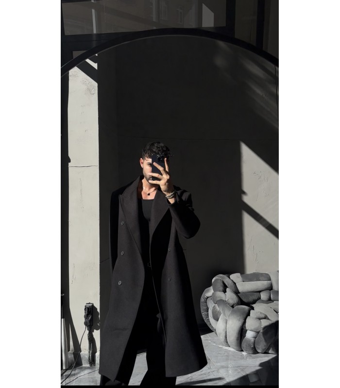 YENİ SEZON OVERSİZE KEMER DETAYLI KAŞE KABAN