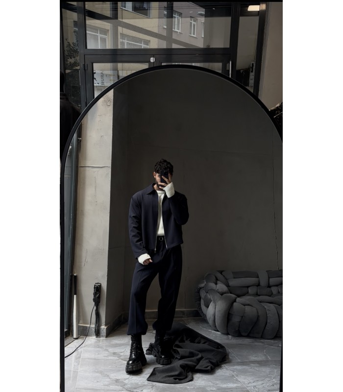 YENİ SEZON ÖN FERMUAR DETAYLI ÖZEL KUMAŞ TAKIM