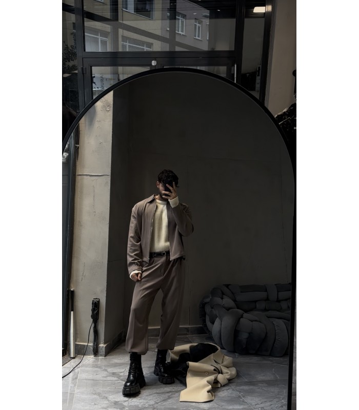 YENİ SEZON ÖN FERMUAR DETAYLI ÖZEL KUMAŞ TAKIM