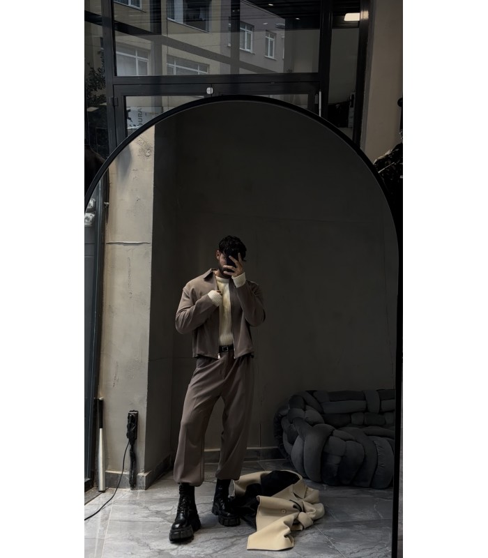 YENİ SEZON ÖN FERMUAR DETAYLI ÖZEL KUMAŞ TAKIM