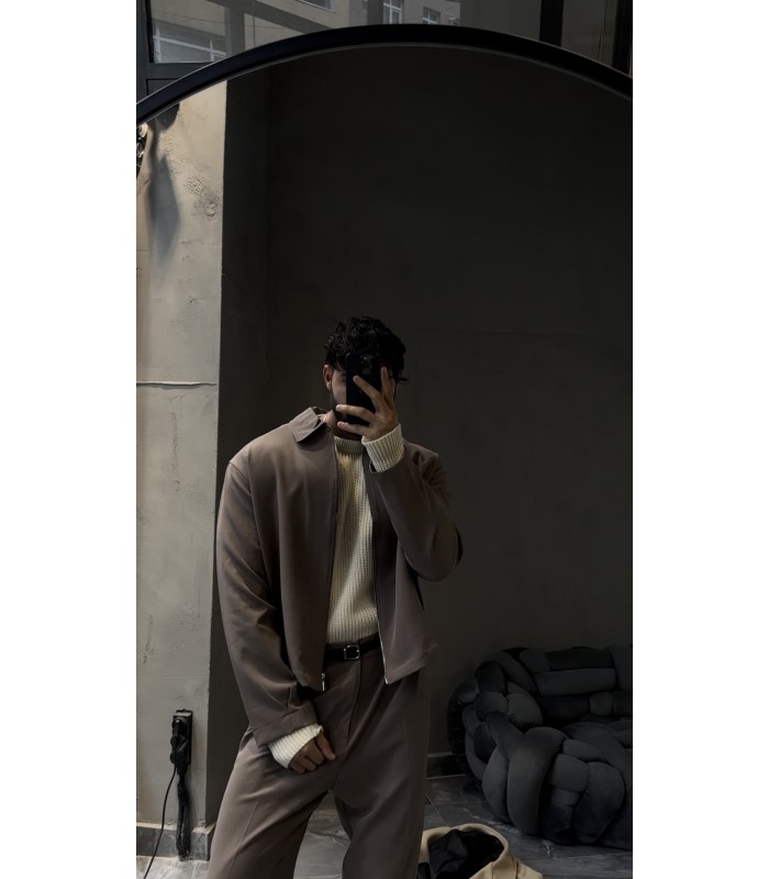 YENİ SEZON ÖN FERMUAR DETAYLI ÖZEL KUMAŞ TAKIM