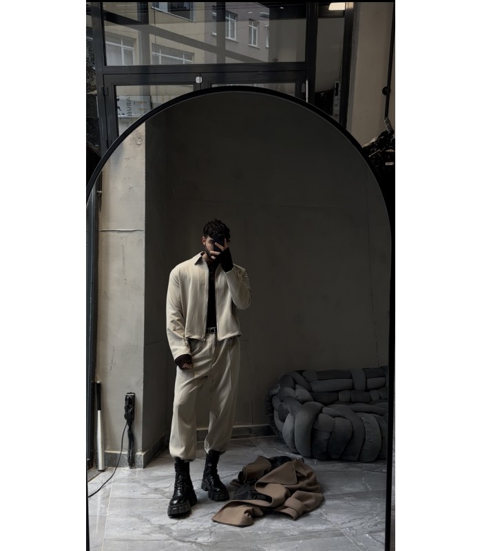 YENİ SEZON ÖN FERMUAR DETAYLI ÖZEL KUMAŞ TAKIM