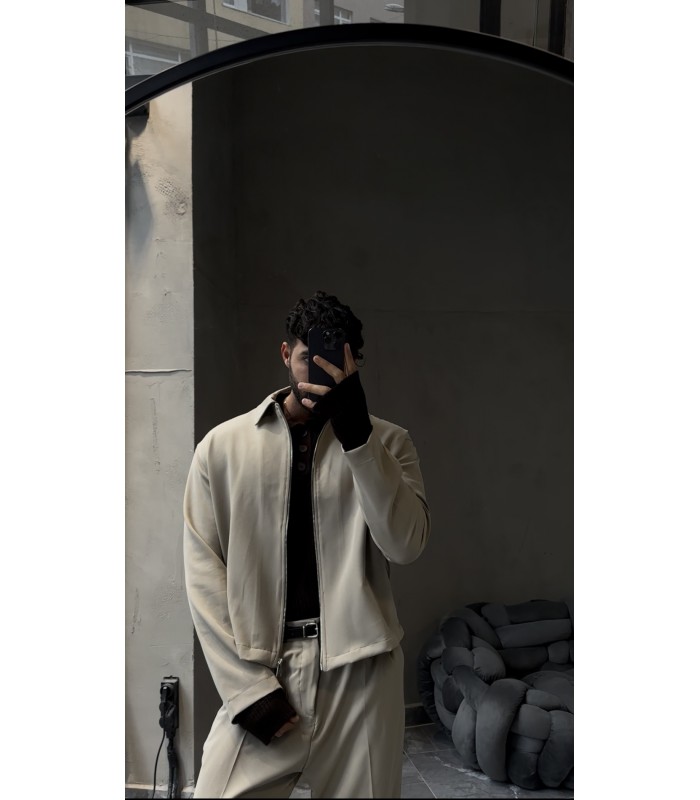 YENİ SEZON ÖN FERMUAR DETAYLI ÖZEL KUMAŞ TAKIM