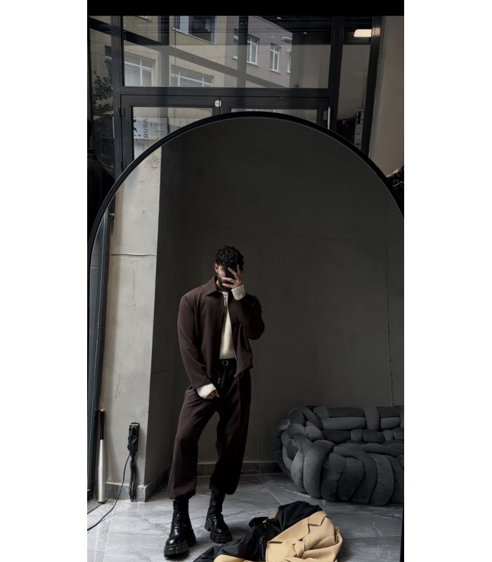 YENİ SEZON ÖN FERMUAR DETAYLI ÖZEL KUMAŞ TAKIM