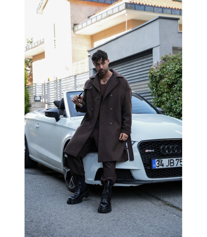 OVERSİZE YENİ SEZON KEMER DETAYLI KABAN