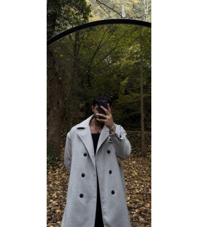 KEMER DETAYLI OVERSİZE KABAN