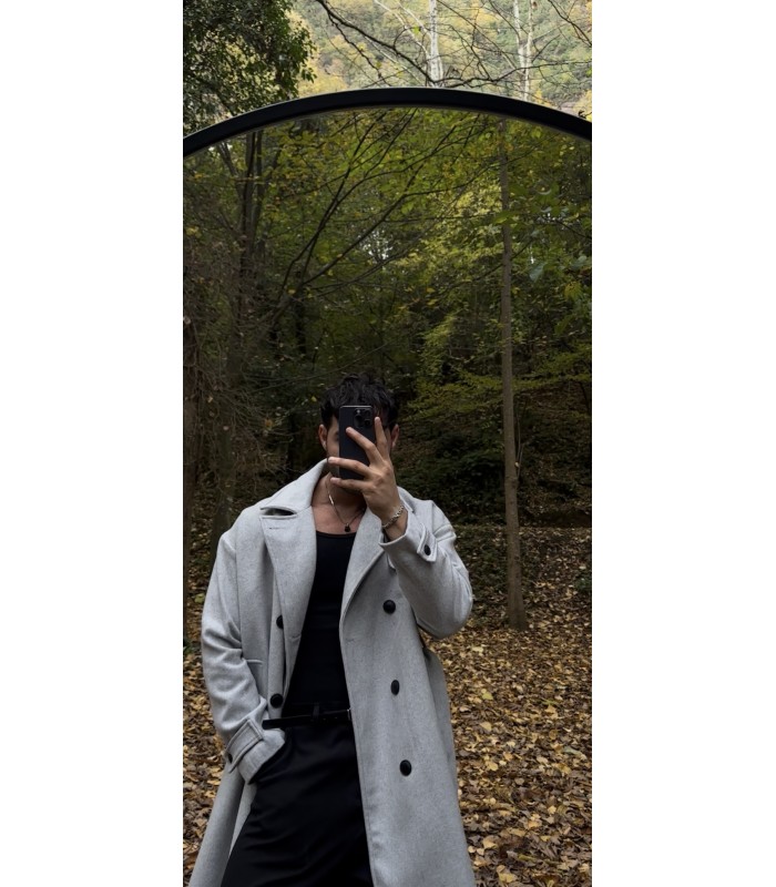 KEMER DETAYLI OVERSİZE KABAN