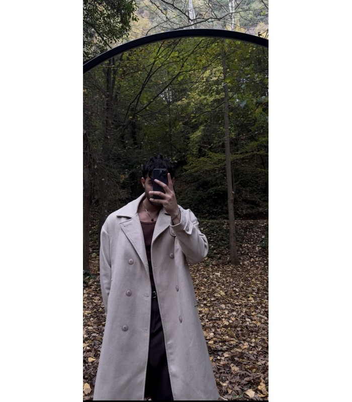 KEMER DETAYLI OVERSİZE KABAN