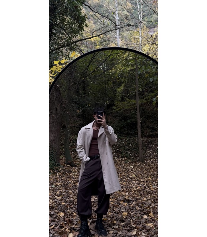 KEMER DETAYLI OVERSİZE KABAN