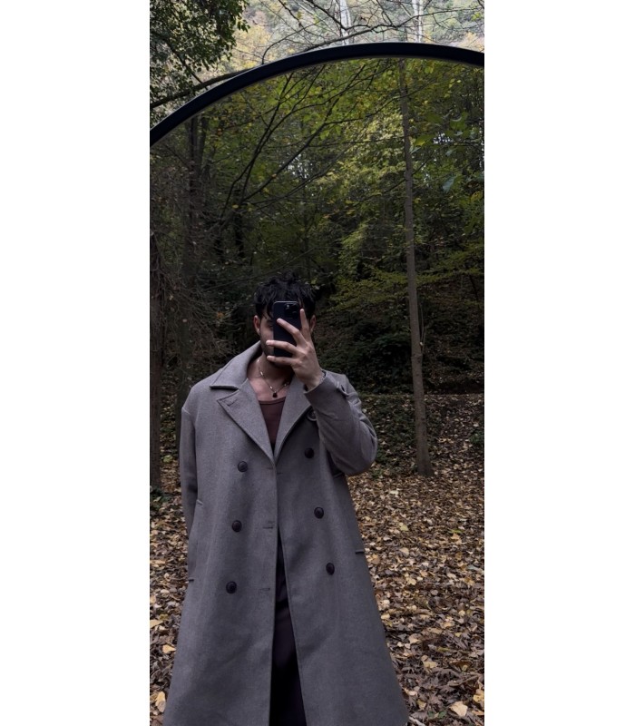 KEMER DETAYLI OVERSİZE KABAN