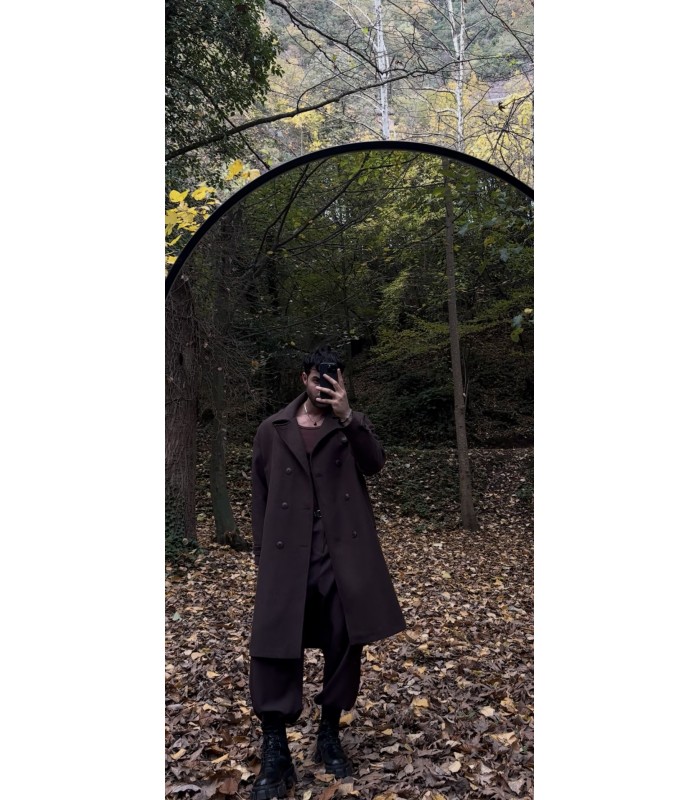 KEMER DETAYLI OVERSİZE KABAN