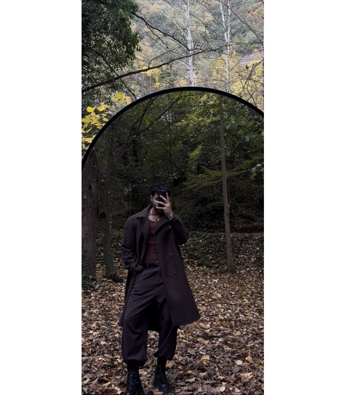 KEMER DETAYLI OVERSİZE KABAN