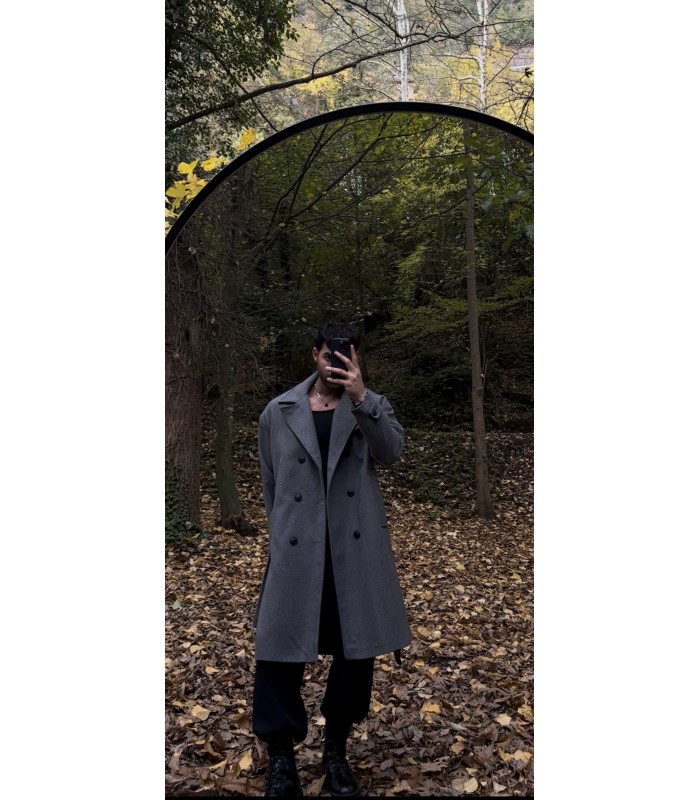 KEMER DETAYLI OVERSİZE KABAN