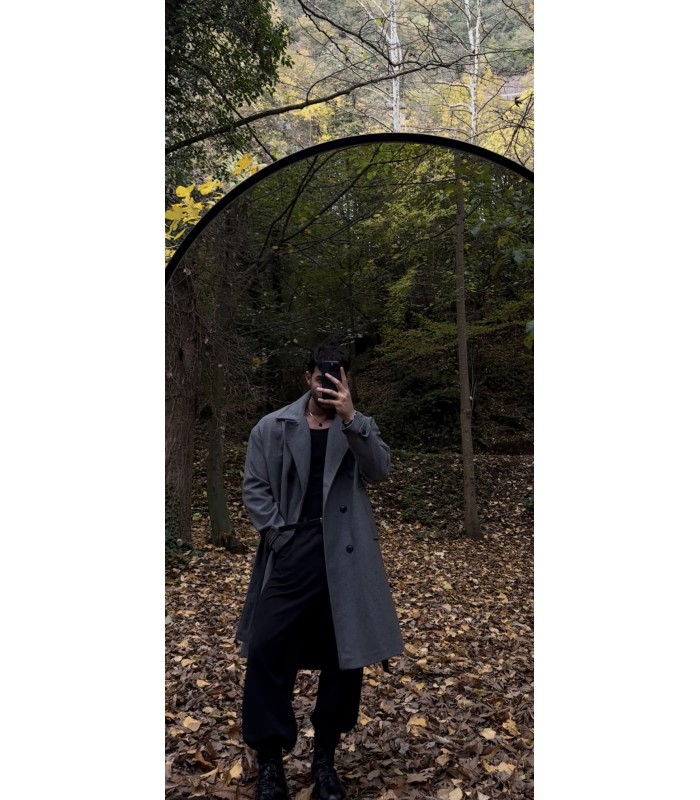 KEMER DETAYLI OVERSİZE KABAN