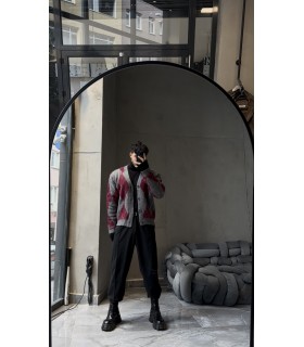 OVERSİZE YAKA ÖZEL KESİM DETAYLI HIRKA