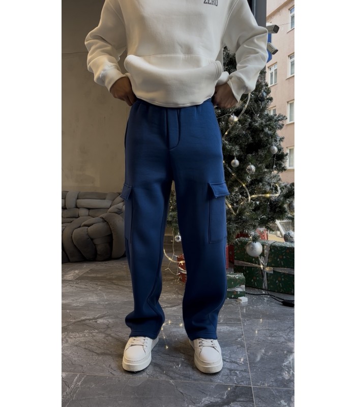 BAGGY YAN CEP DETAYLI 3 İPLİK EŞOFMAN