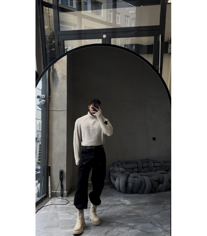 ZANE FERMUAR DETAYLI OVERSİZE KAZAK