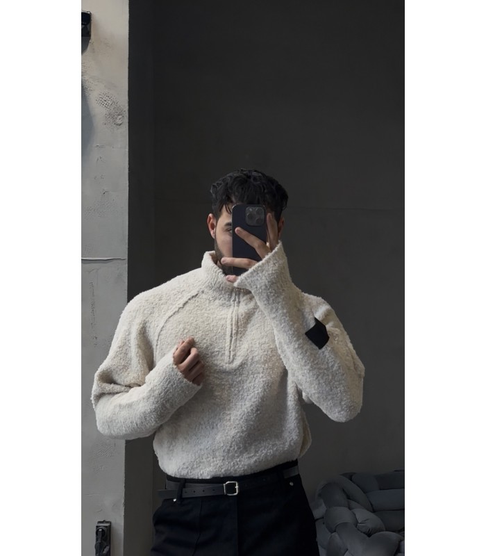 ZANE FERMUAR DETAYLI OVERSİZE KAZAK