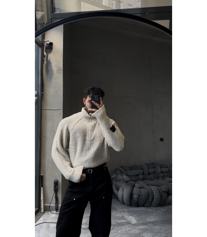 ZANE FERMUAR DETAYLI OVERSİZE KAZAK