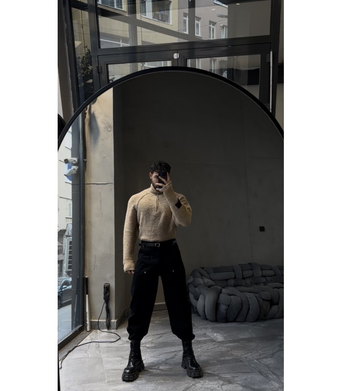 ZANE FERMUAR DETAYLI OVERSİZE KAZAK