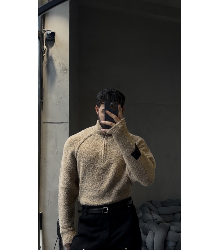 ZANE FERMUAR DETAYLI OVERSİZE KAZAK