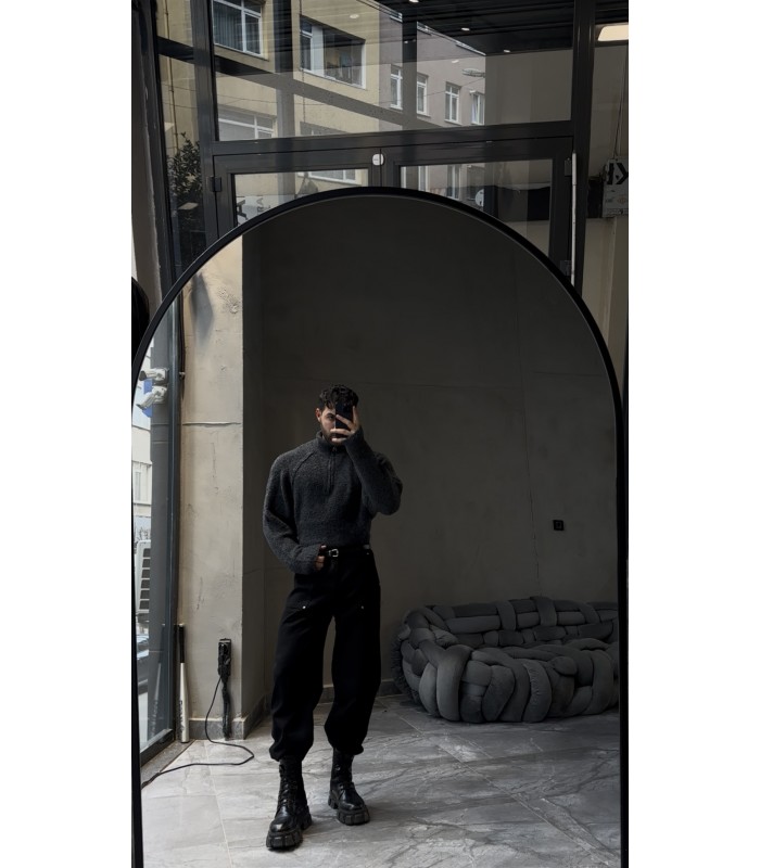 ZANE FERMUAR DETAYLI OVERSİZE KAZAK