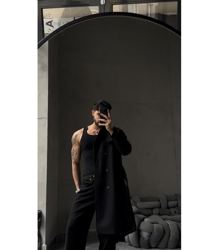 OVERSİZE KEMER DETAYLI KABAN