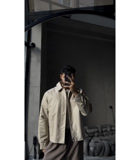 OVERSİZE YÜKSEK KALİTE POLO YAKA DETAYLI DERİ CEKET