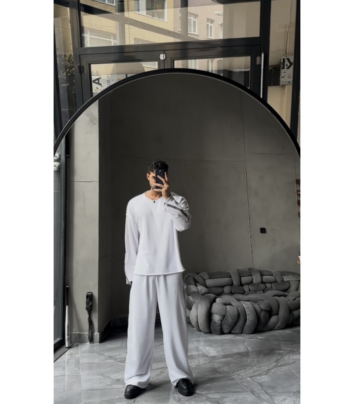 ÖZEL TASARIM YANDAN FERMUAR DETAYLI EŞOFMAN TAKIM