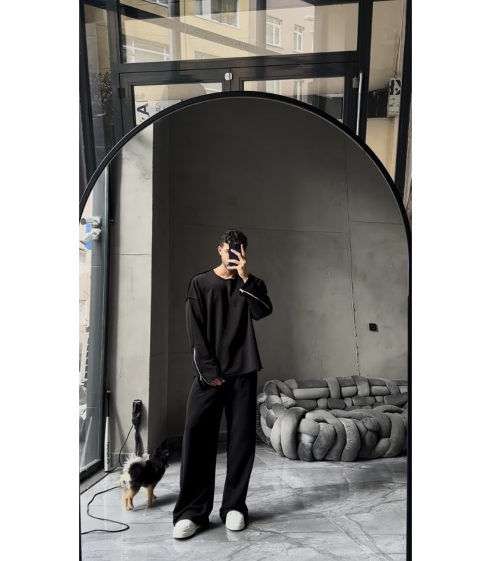 ÖZEL TASARIM YANDAN FERMUAR DETAYLI EŞOFMAN TAKIM