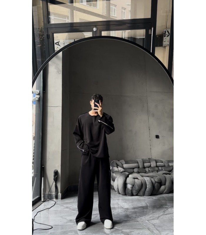 ÖZEL TASARIM YANDAN FERMUAR DETAYLI EŞOFMAN TAKIM