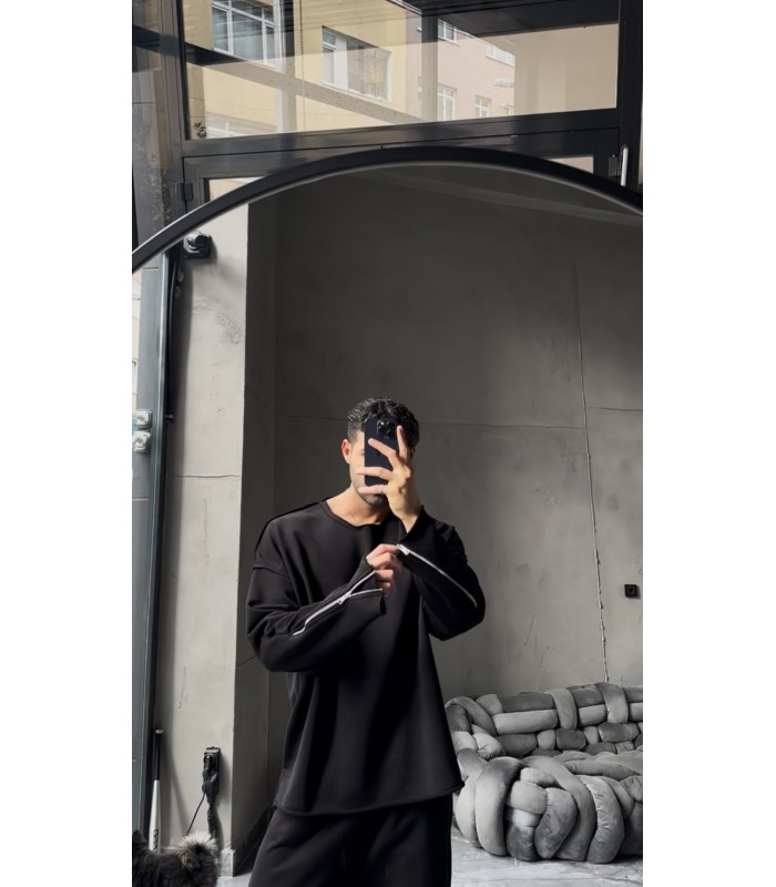 ÖZEL TASARIM YANDAN FERMUAR DETAYLI EŞOFMAN TAKIM