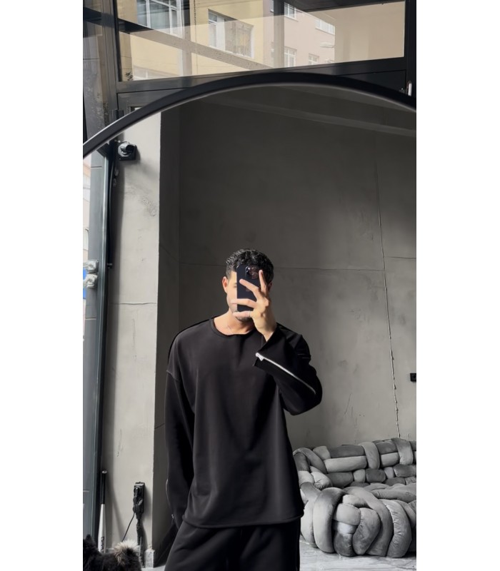 ÖZEL TASARIM YANDAN FERMUAR DETAYLI EŞOFMAN TAKIM