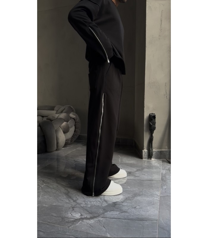 ÖZEL TASARIM YANDAN FERMUAR DETAYLI EŞOFMAN