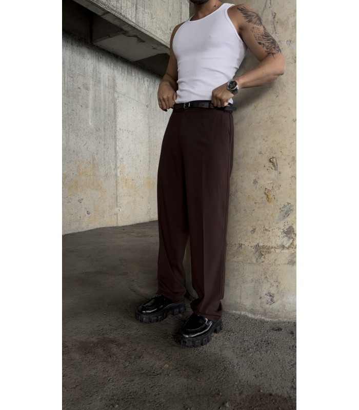 BAGGY LİKRALI KUMAŞ PANTOLON