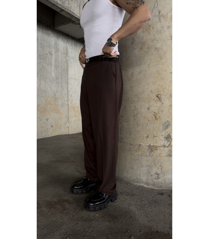 BAGGY LİKRALI KUMAŞ PANTOLON