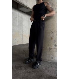 BAGGY LİKRALI KUMAŞ PANTOLON