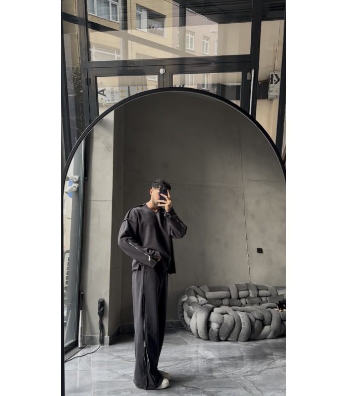 ÖZEL TASARIM YANDAN FERMUAR DETAYLI EŞOFMAN TAKIM