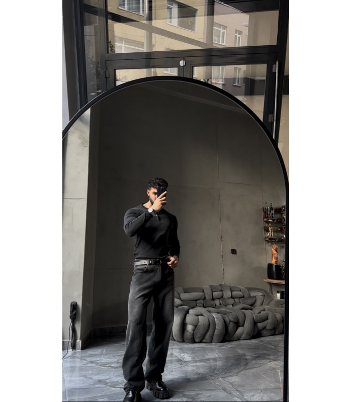 Hakim yaka düğme detaylı likralı tirko