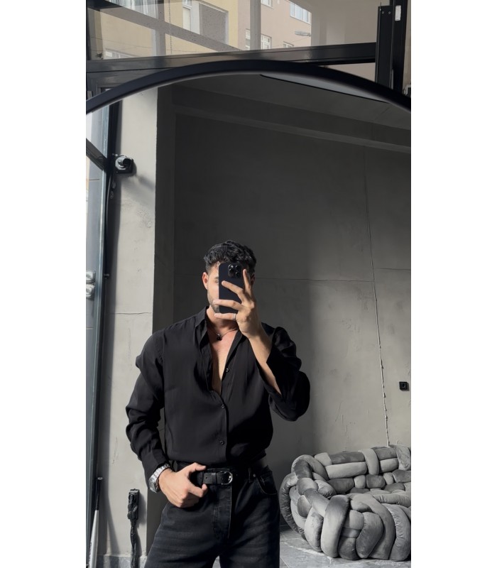 OVERSİZE AYROBİN KUMAŞ GÖMLEK