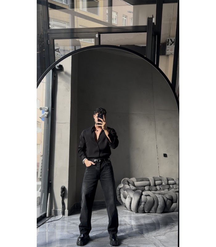 OVERSİZE AYROBİN KUMAŞ GÖMLEK