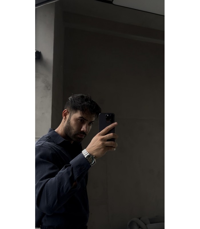 ÖZEL DESEN DETAYLI TENSEL KUMAŞ GÖMLEK