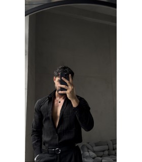 ÖZEL DESEN DETAYLI TENSEL KUMAŞ GÖMLEK