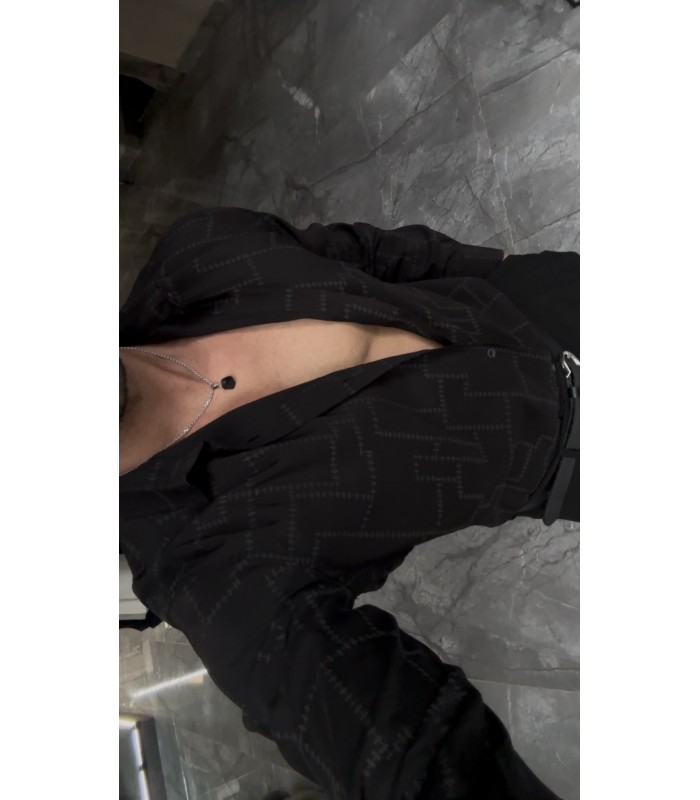 ÖZEL DESEN DETAYLI TENSEL KUMAŞ GÖMLEK