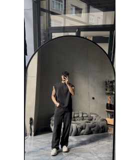 SIFIR KOL YIKAMA KUMAŞ OVERSİZE TSHIRT