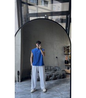 SIFIR KOL YIKAMA KUMAŞ OVERSİZE TSHIRT