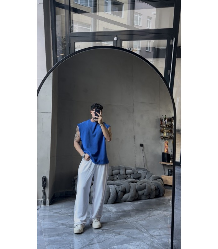 SIFIR KOL YIKAMA KUMAŞ OVERSİZE TSHIRT